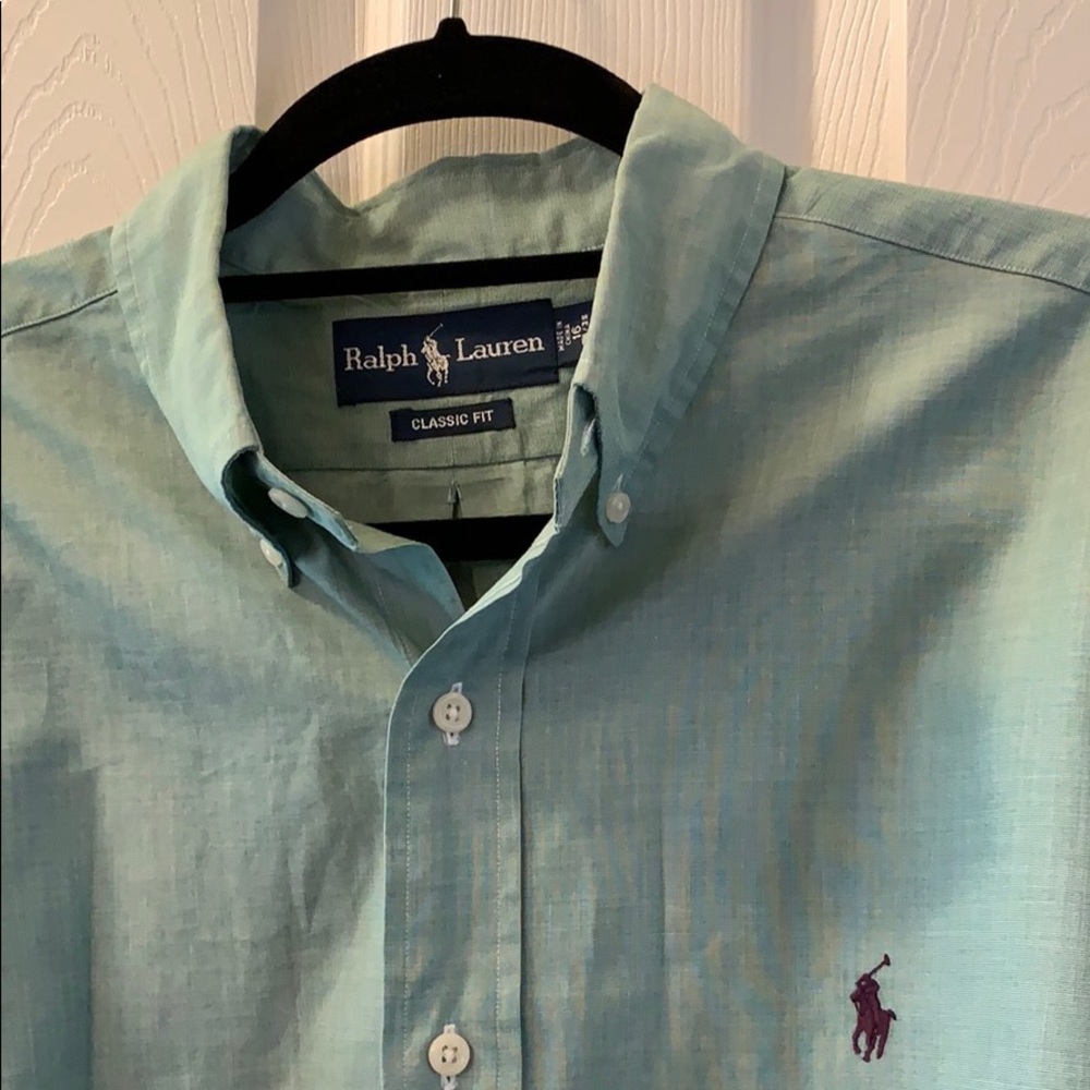 Ralph Lauren mint green classic fit, size 16 34/35